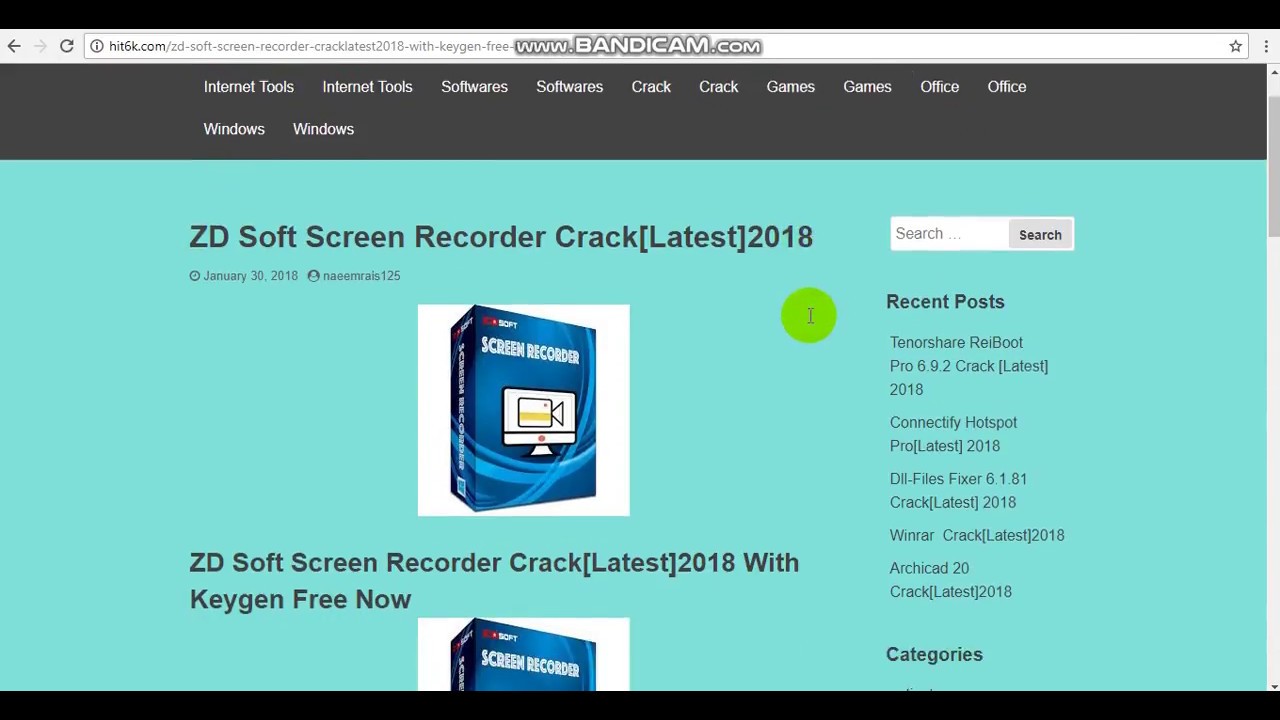Screen recorder with crack and keygen for internet banking